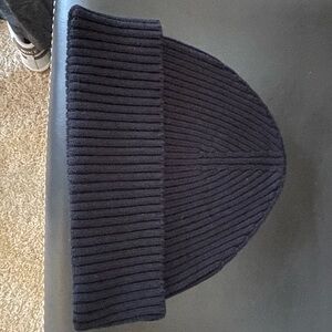 Cuts Clothing Black Ribbed Beanie